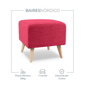 🛋️ Banqueta Nórdico En Lino Antidesgarro