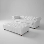 Sofá Chester 3 Cuerpos + Puff