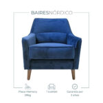 Sillón Sofá Nórdico Vintage Gadar 1 Cuerpo Pana Antimancha